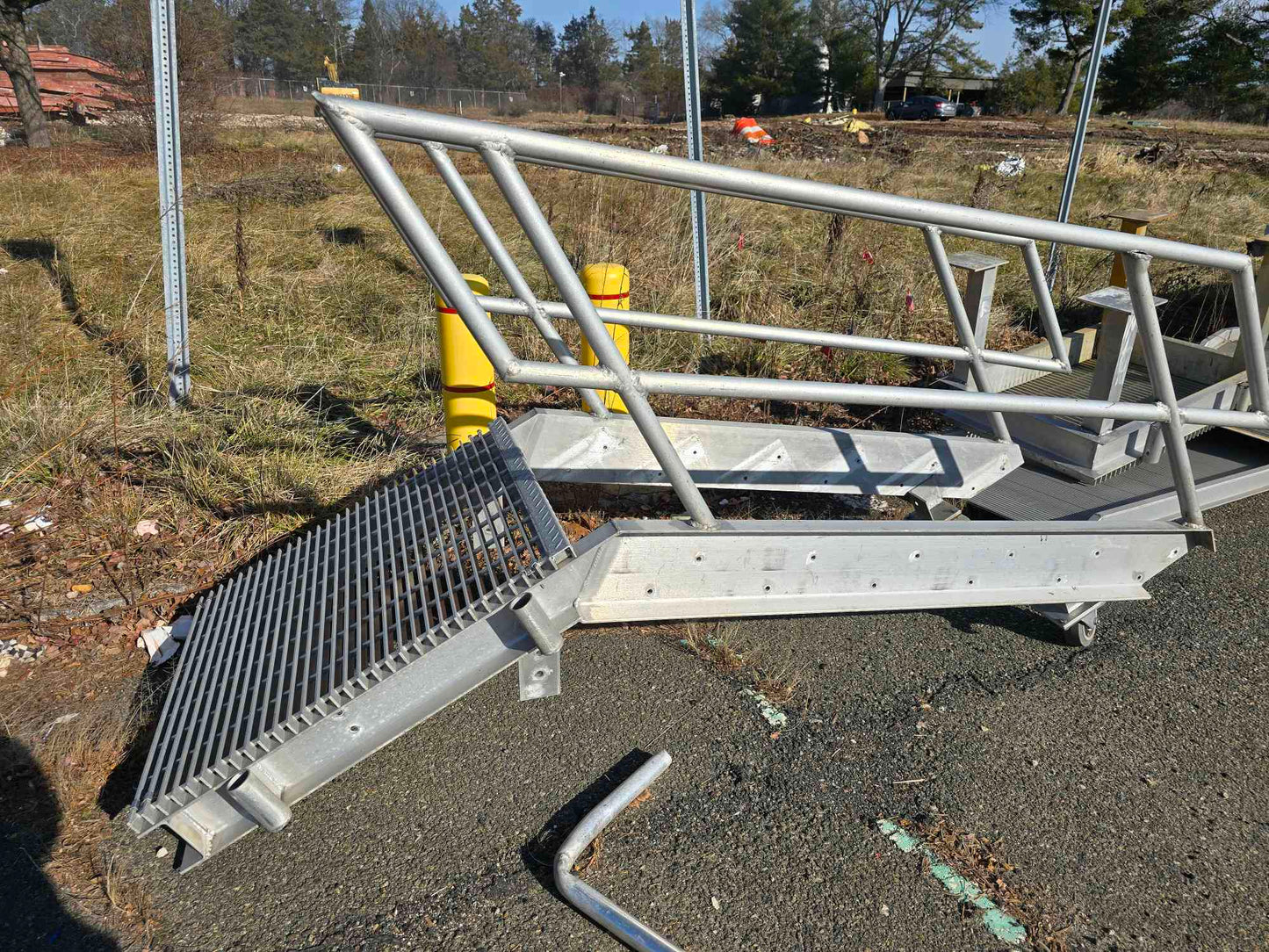 Lot of Cat Walk, Ramp, Railings, Decking, Bases Steel / Iron Material Over 100 Pieces