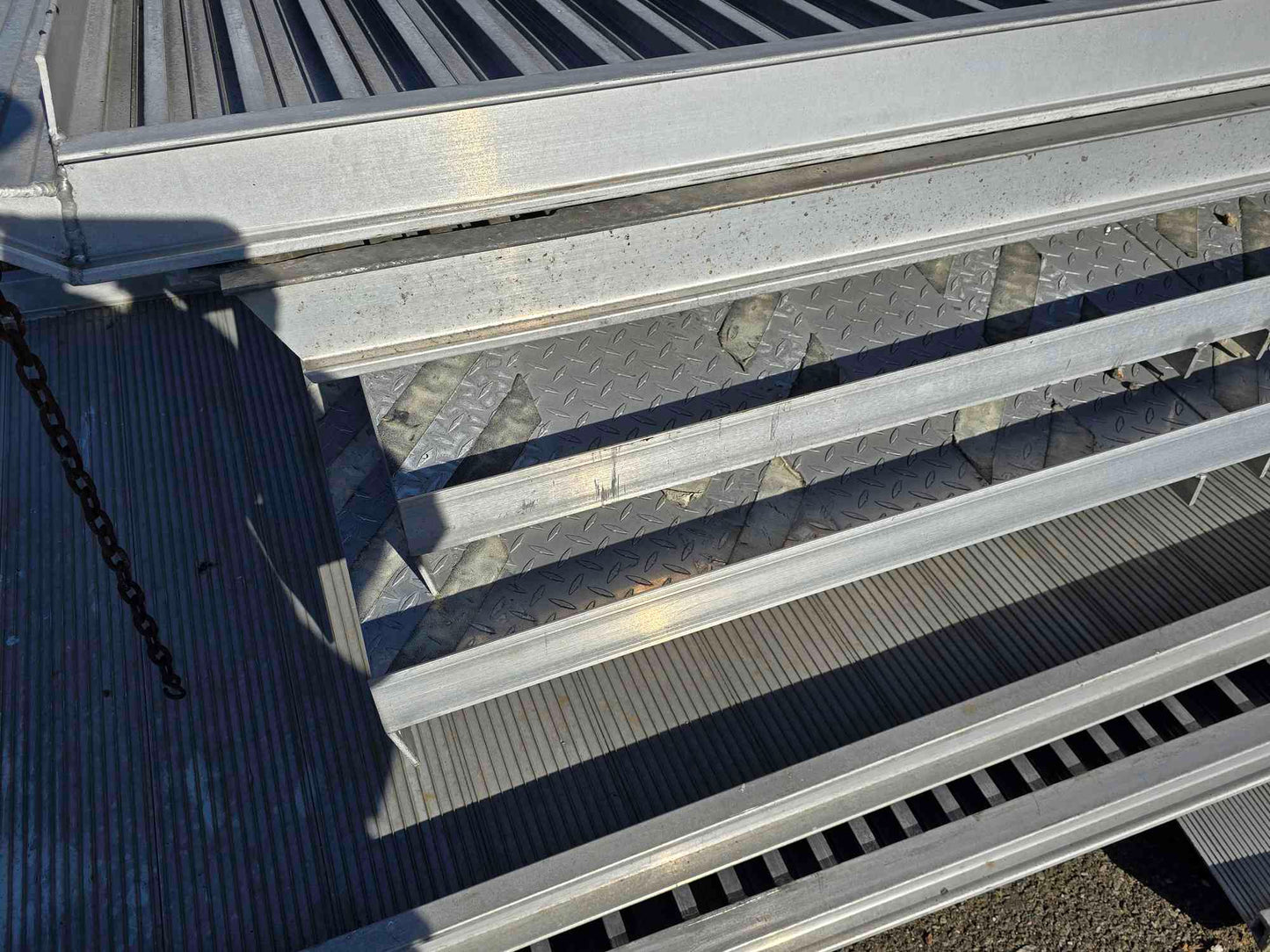 Lot of Cat Walk, Ramp, Railings, Decking, Bases Steel / Iron Material Over 100 Pieces