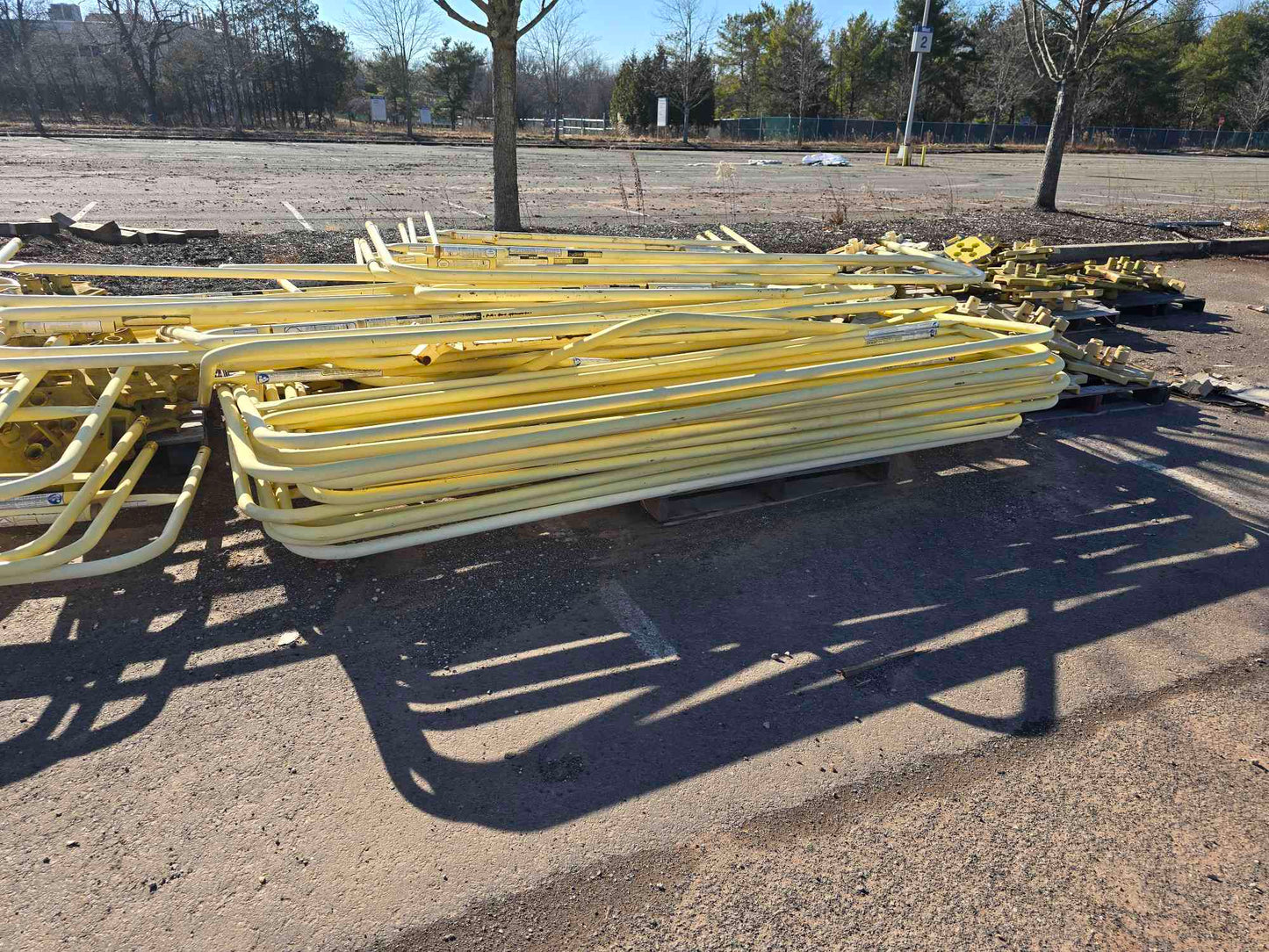 Lot of Cat Walk, Ramp, Railings, Decking, Bases Steel / Iron Material Over 100 Pieces