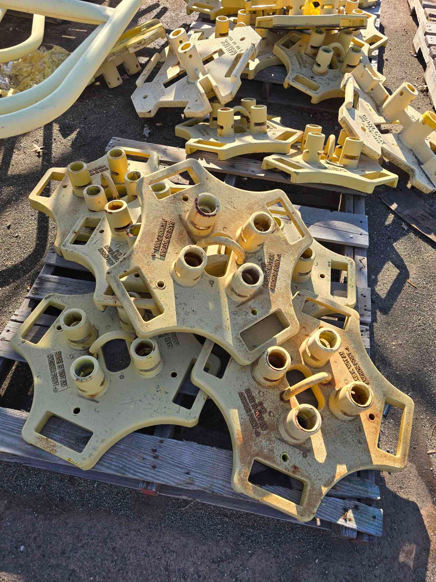 Lot of Cat Walk, Ramp, Railings, Decking, Bases Steel / Iron Material Over 100 Pieces