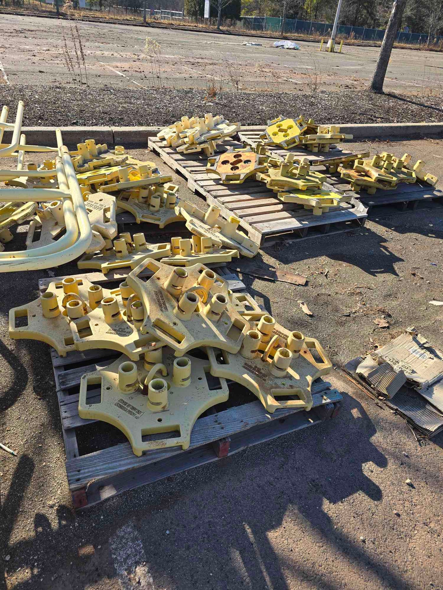 Lot of Cat Walk, Ramp, Railings, Decking, Bases Steel / Iron Material Over 100 Pieces