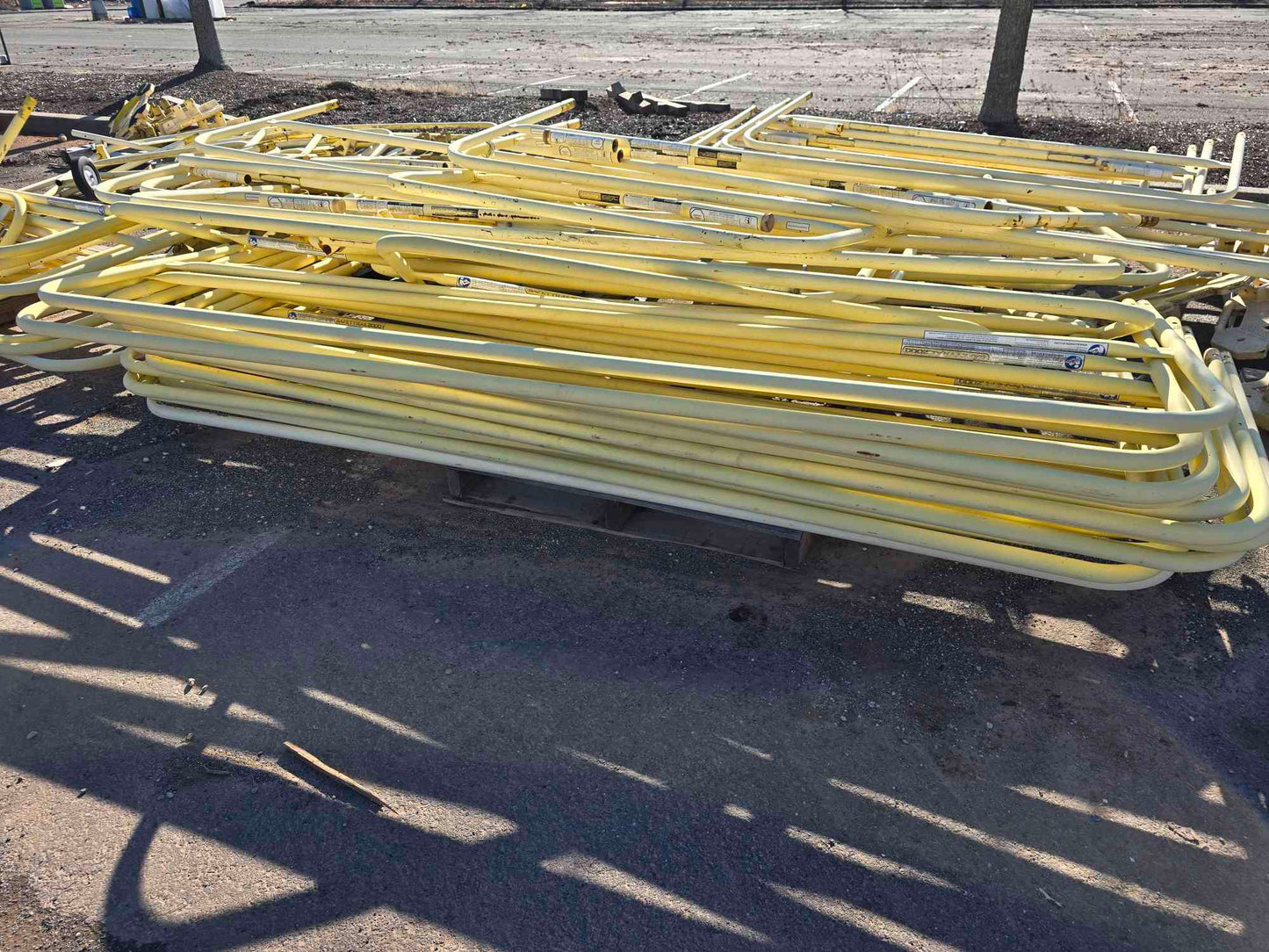 Lot of Cat Walk, Ramp, Railings, Decking, Bases Steel / Iron Material Over 100 Pieces