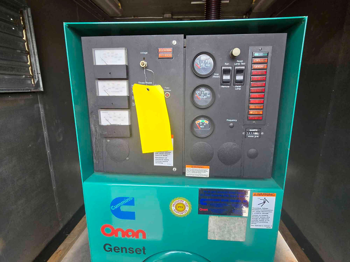 125KW Cummins Onan Generator 125DGEA Diesel 1&3PH '93 1575Hrs TESTED