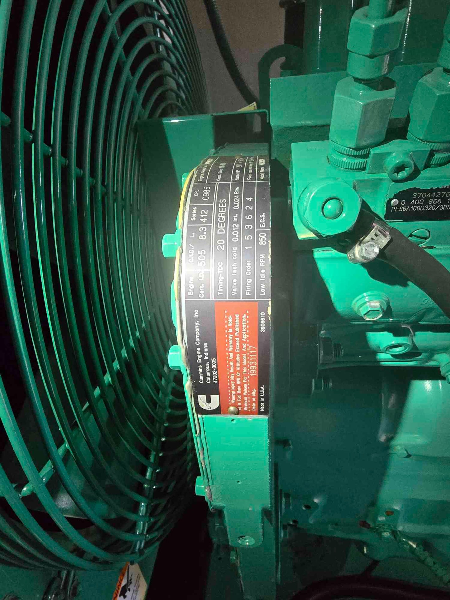 125KW Cummins Onan Generator 125DGEA Diesel 1&3PH '93 1575Hrs TESTED