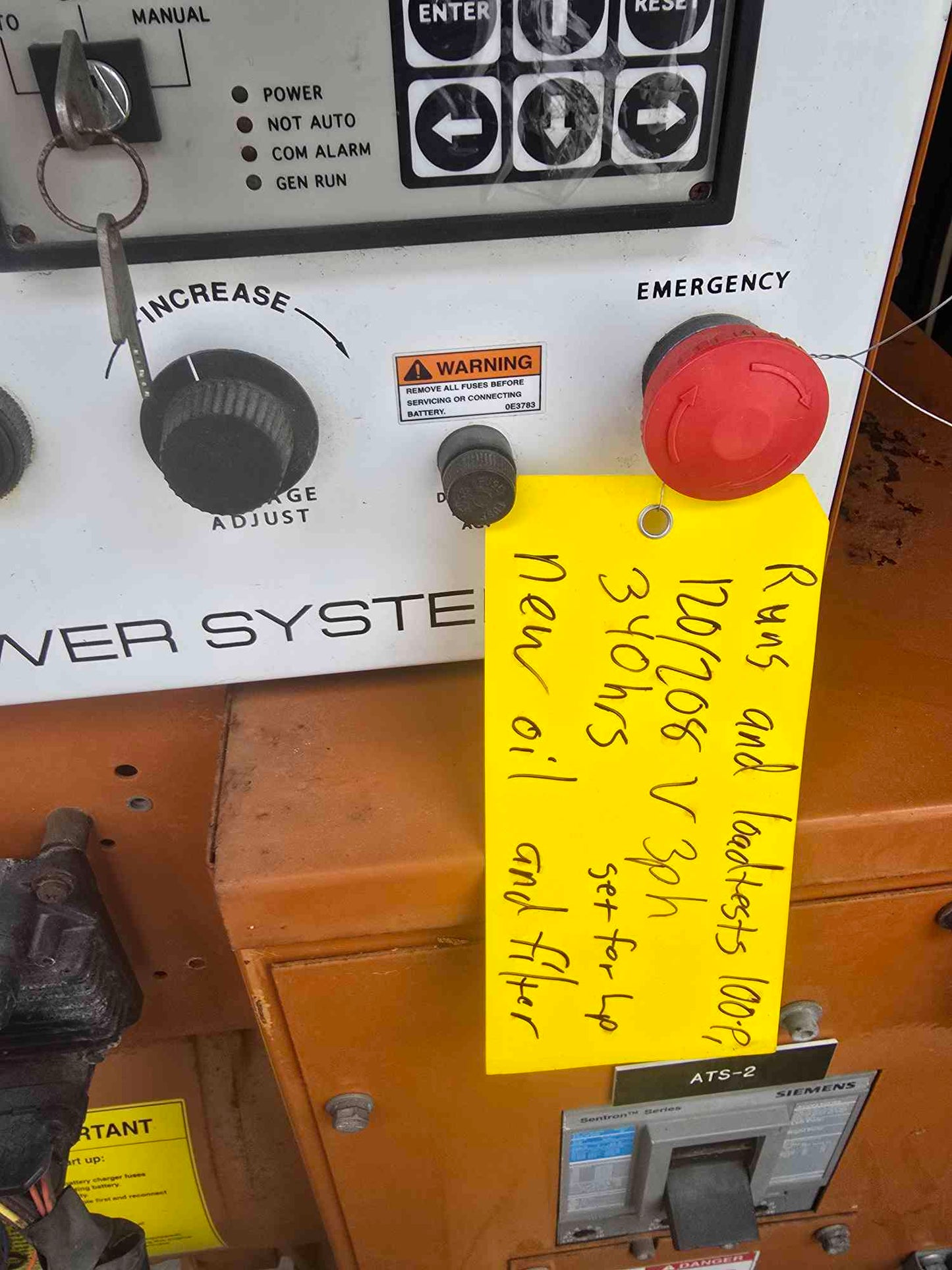 125KW Generac SG0125 Nat Gas LP Generator 3PH 120/208V '04 957Hrs TESTED