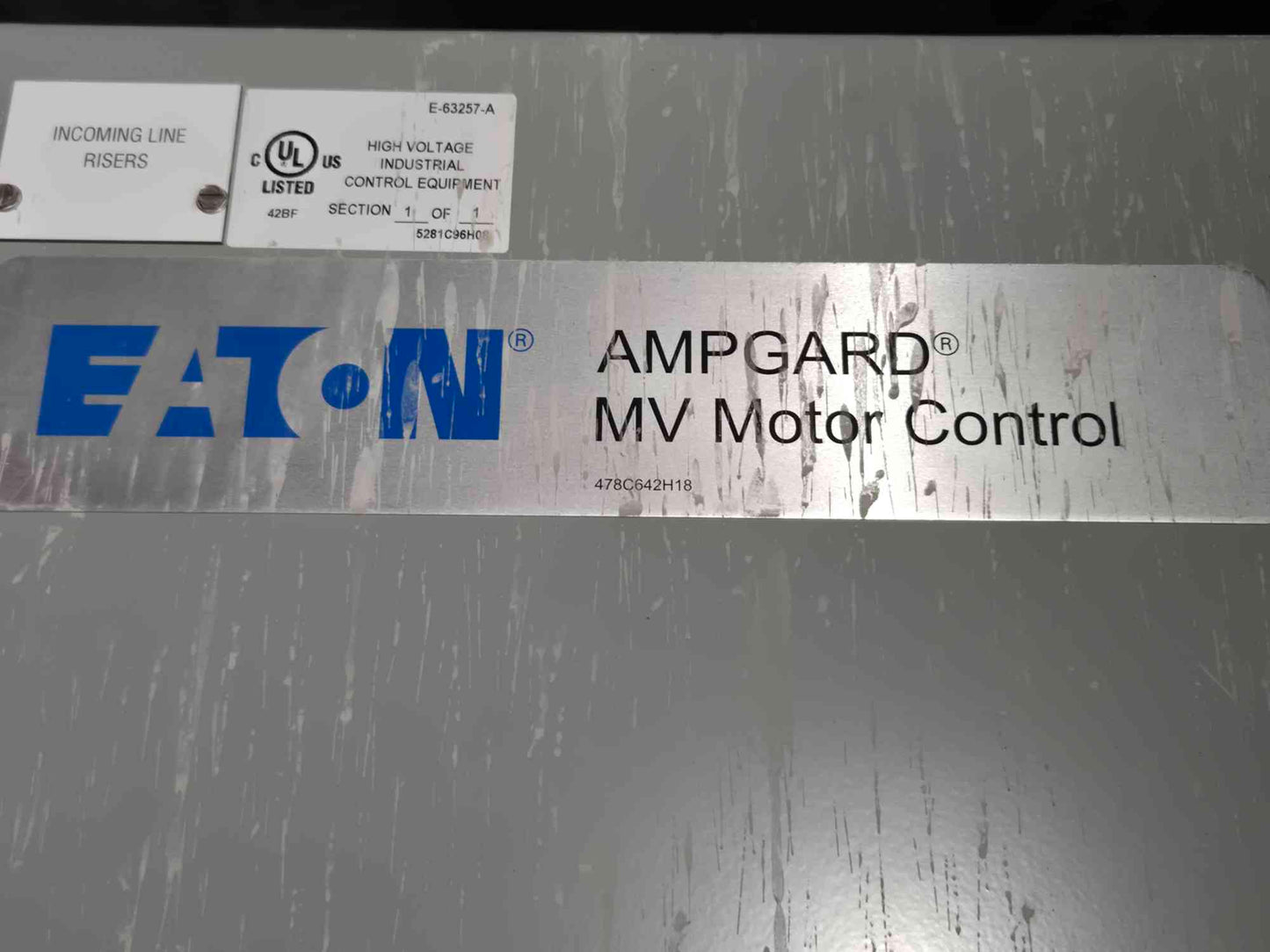 50KA Symmetrical Eaton AmpGard Medium Voltage Motor Control 7200/4160V CVST
