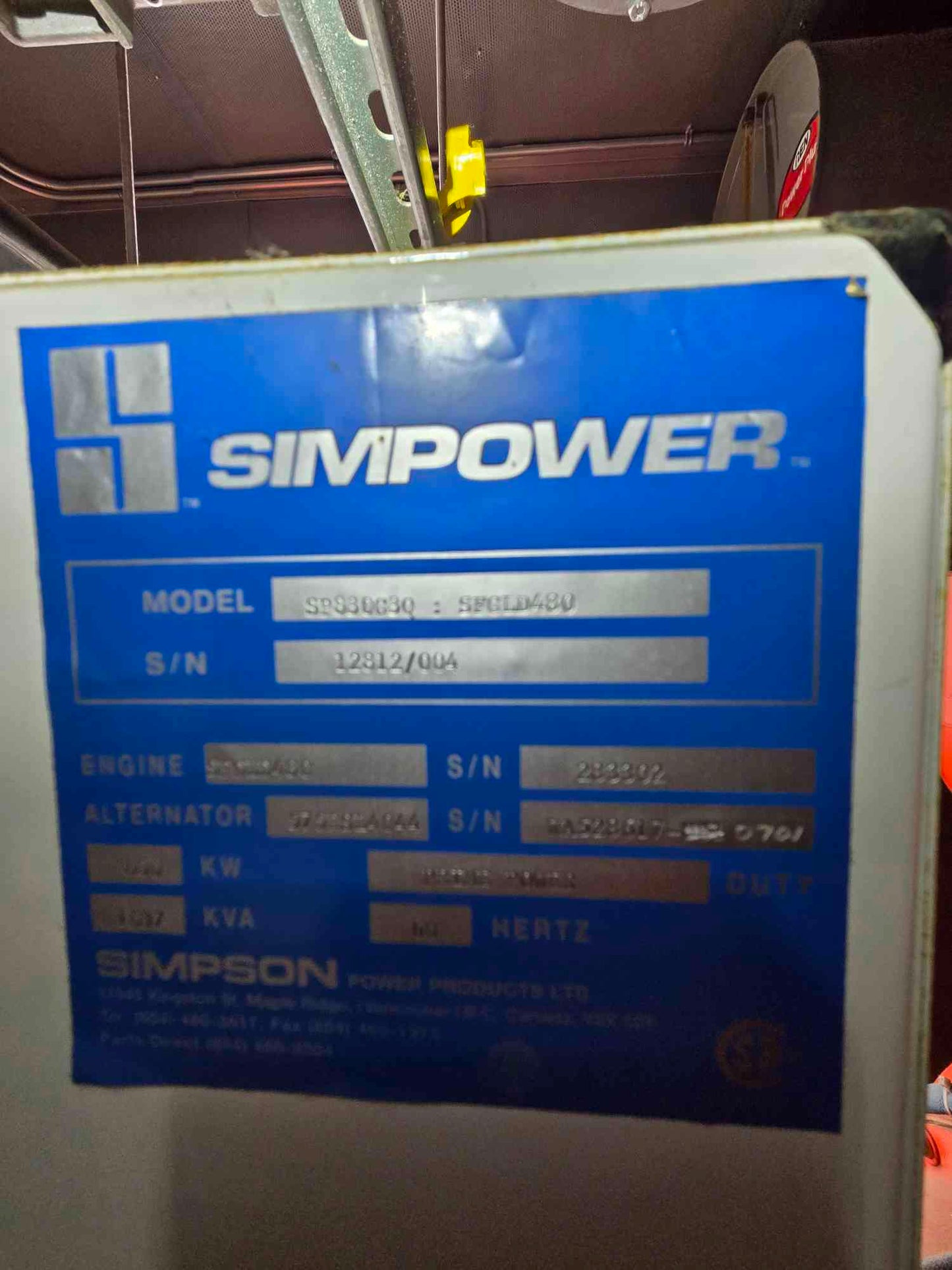 850KW Guascor MagnaMax Generator 575RSL4044 Nat Gas 480V 3PH