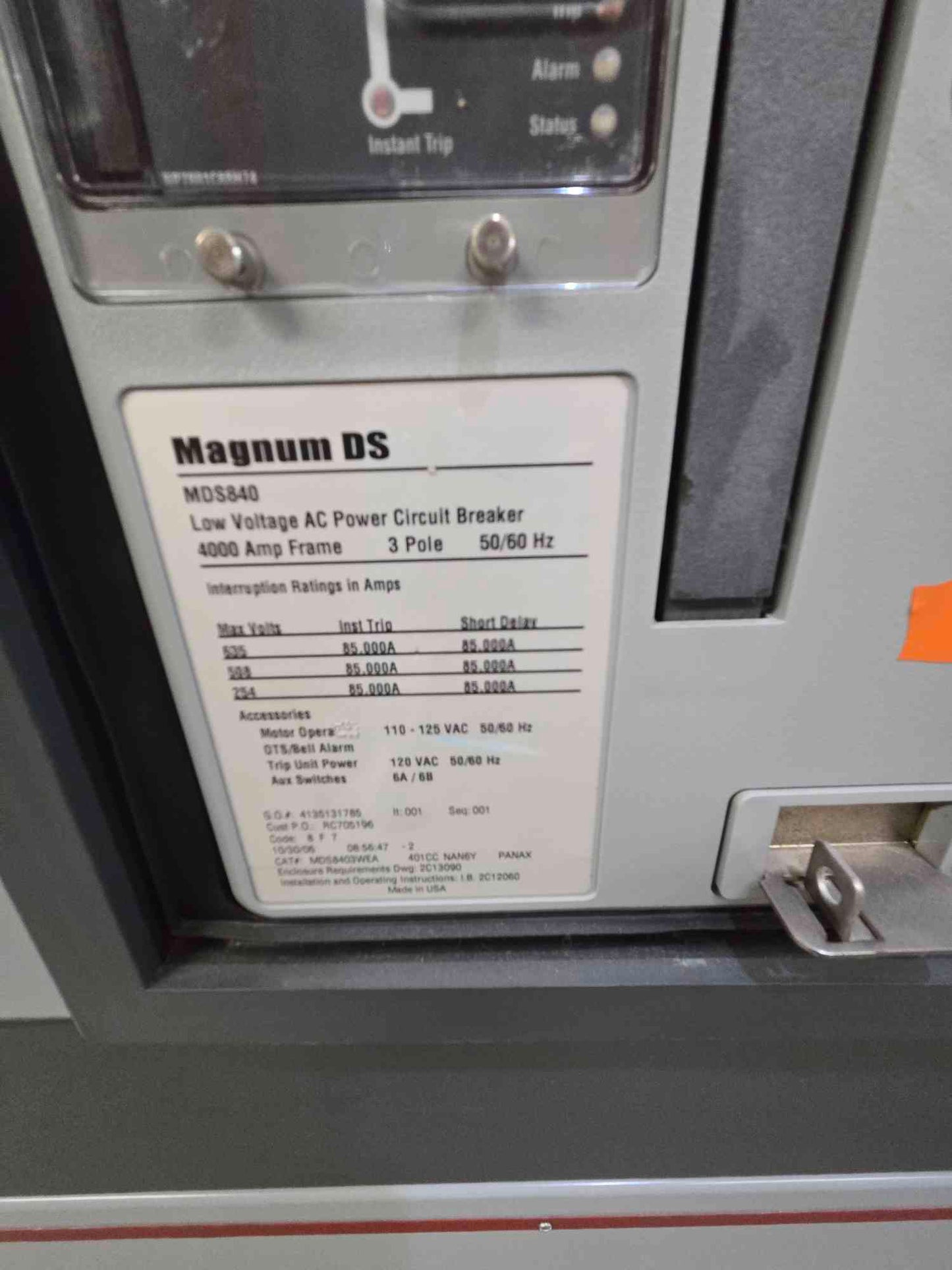 4000A Cutler Hammer Switchgear Transformer & Sys Bypass 7 Section 5 x MDS840, 4 x MDS816 - Cell 3