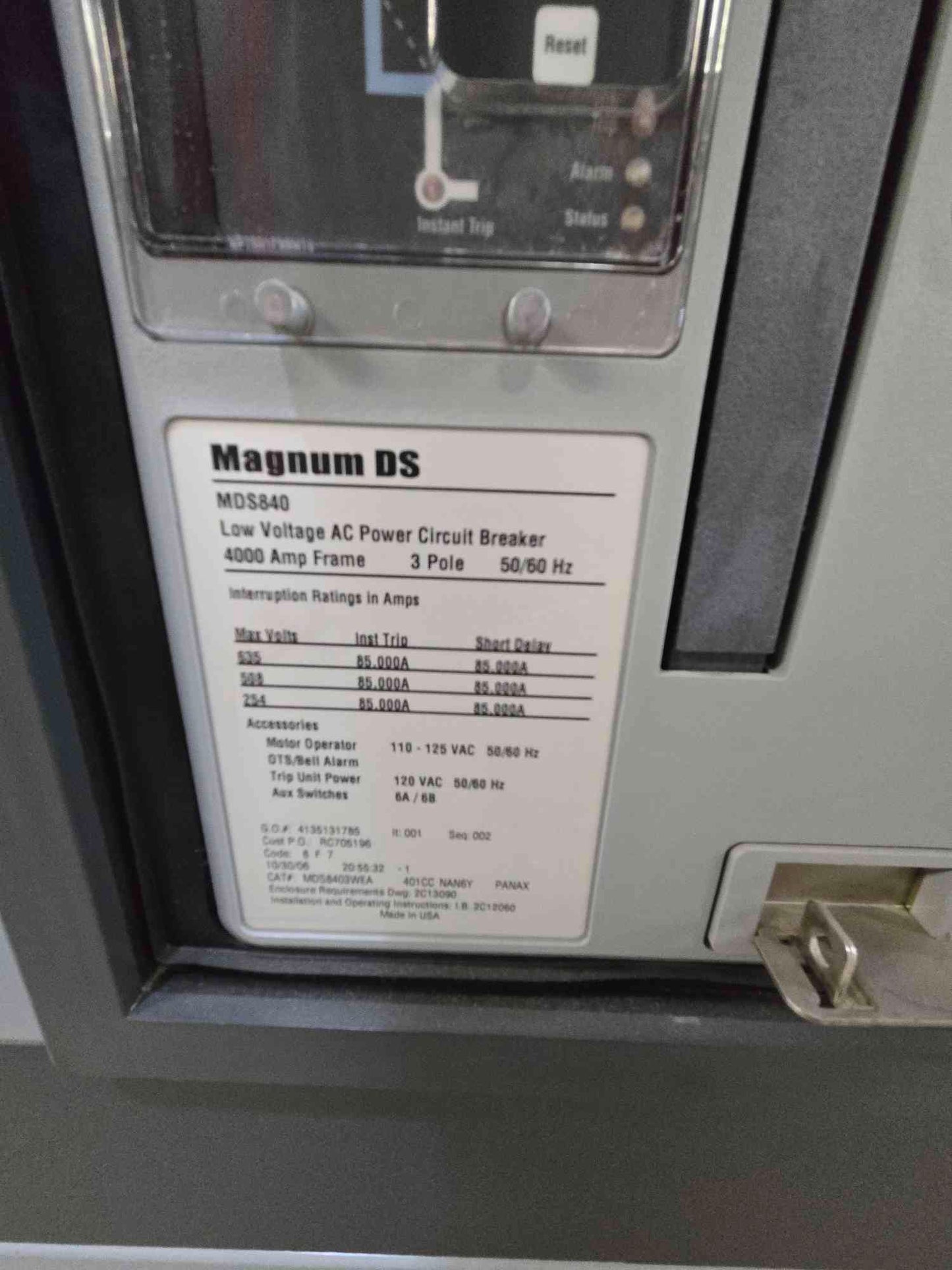 4000A Cutler Hammer Switchgear Transformer & Sys Bypass 7 Section 5 x MDS840, 4 x MDS816 - Cell 3