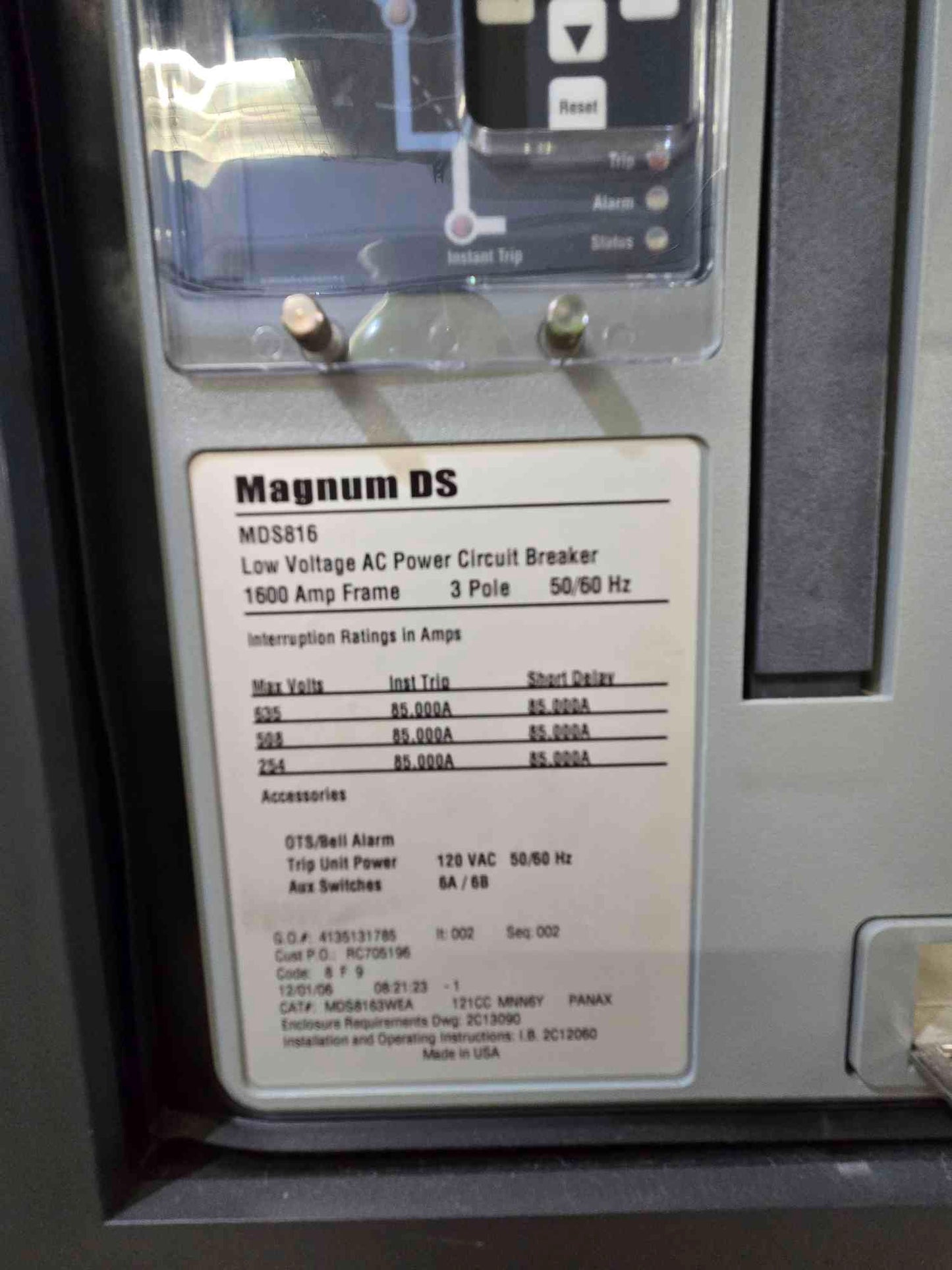 4000A Cutler Hammer Switchgear Transformer & Sys Bypass 7 Section 5 x MDS840, 4 x MDS816 - Cell 3