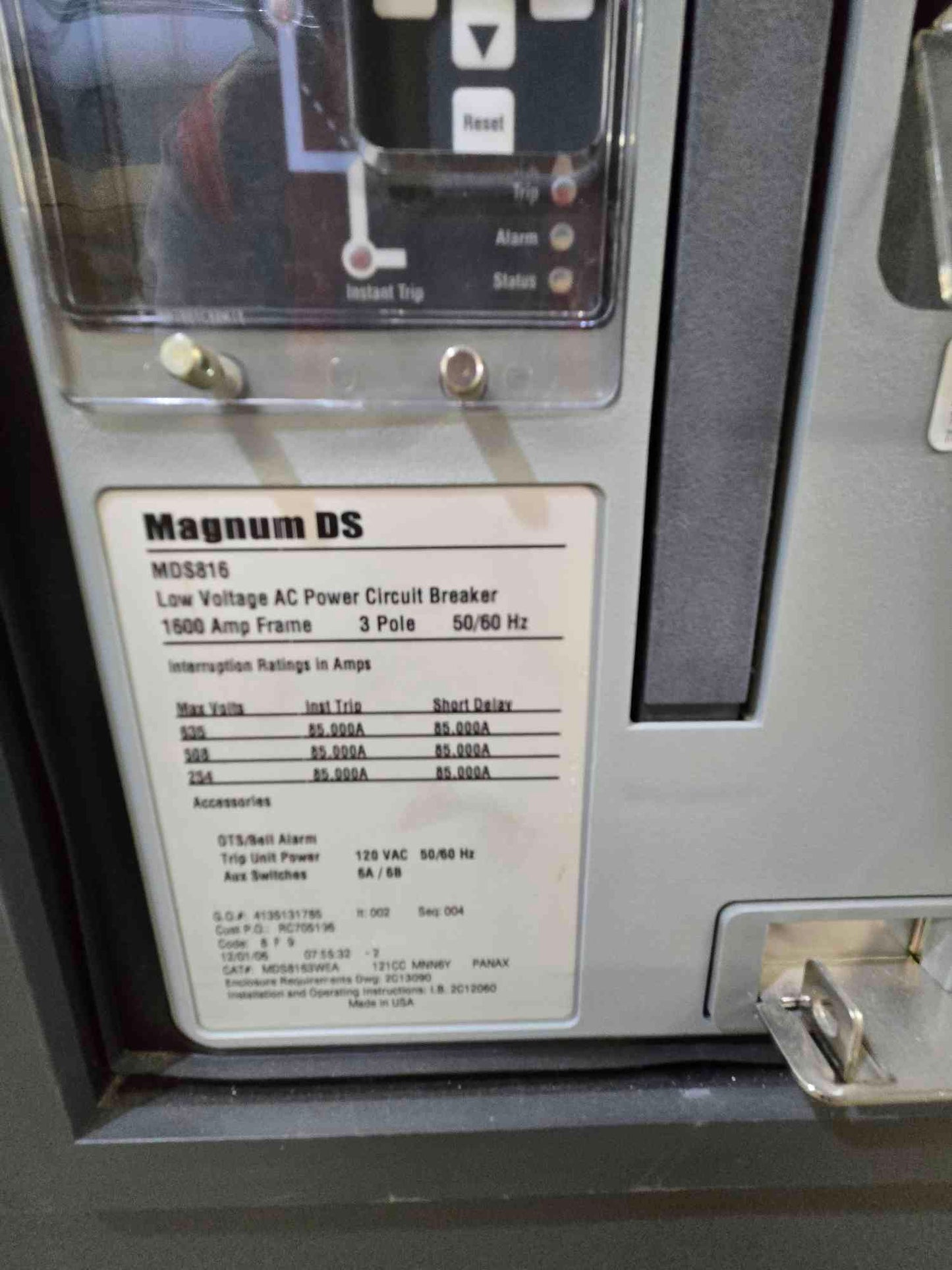 4000A Cutler Hammer Switchgear Transformer & Sys Bypass 7 Section 5 x MDS840, 4 x MDS816 - Cell 3