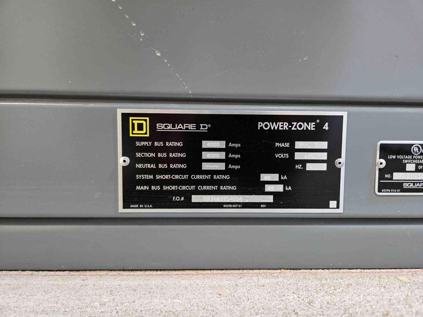 Square D Power-Zone 4 Switchgear 4000A Dual Mains NW40H2 4x Subs NW16H2 - Cell 3