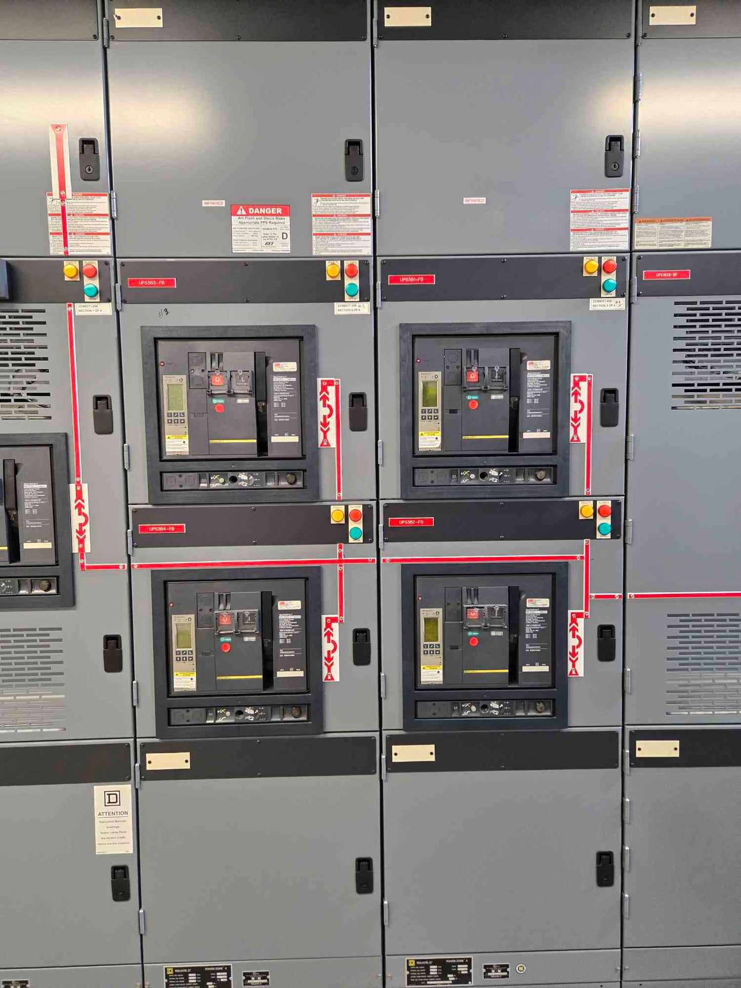 Square D Power-Zone 4 Switchgear 4000A Dual Mains NW40H2 4x Subs NW16H2 - Cell 3