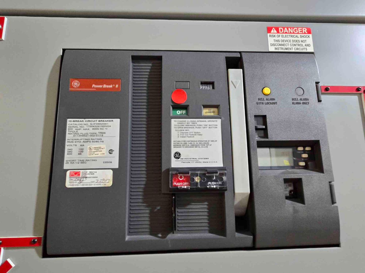 4000A GE Power Break Switchboard Switchgear Dual SSD 4000A Main & 14 SHF 800A Sub Feeds - Cell 3