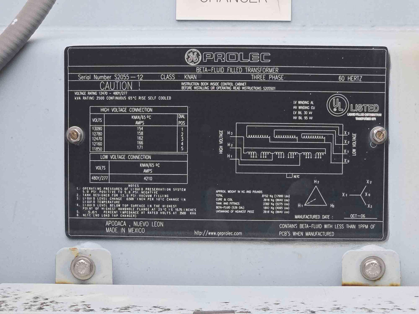 3500KVA Prolec Outdoor Transformer w/ 3 Load Interrupters - Cell 3