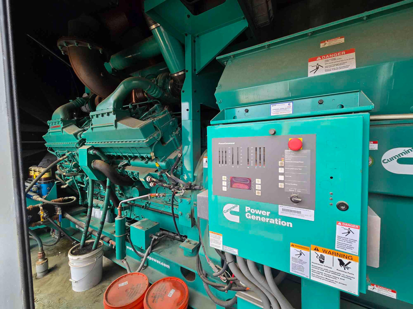 2MW 2000KW 2 Megawatt Cummins Diesel Generator 3PH 2000DQKAB 7200/12470v - Cell 3