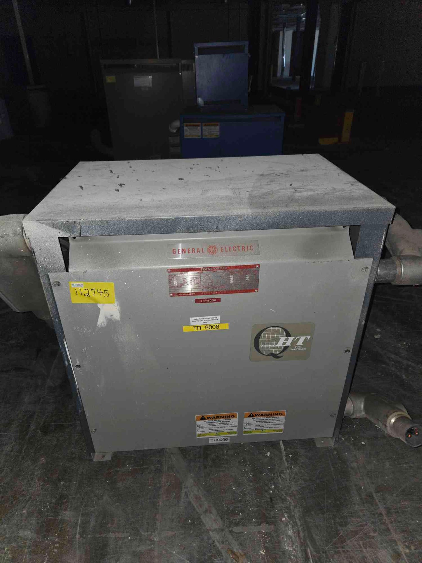 75 KVA 9T23A 3874 GE Transformer 480v x 208/120v 3PH 60 Cycles Class AA