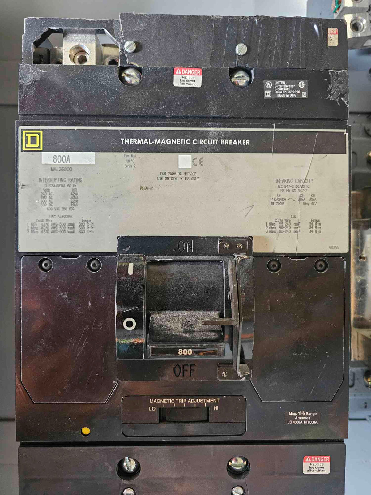 Square D Enclosed Circuit Breaker 800A Disconnect (SKU: 110468)