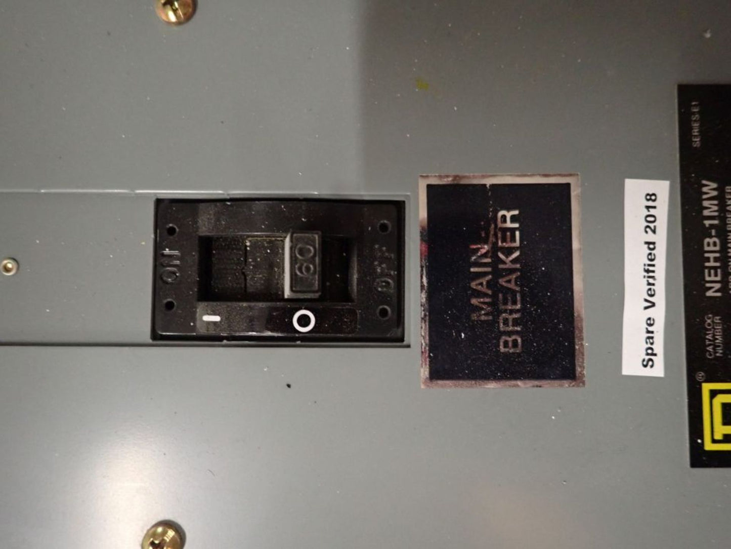 Square D NEHB 125A Panelboard NEHB-30435-1 480Y/277V w/ Main