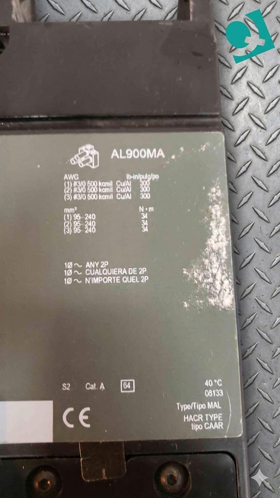 Square D 1000 Amp Breaker MH 1000 A MHL3610001212 (SKU: 2863AA)(2863AA)