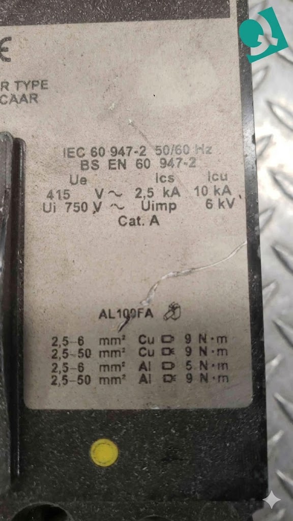 Square D 80A 480V~ 3 Pole Breaker FAL340801021 (SKU: 112675)