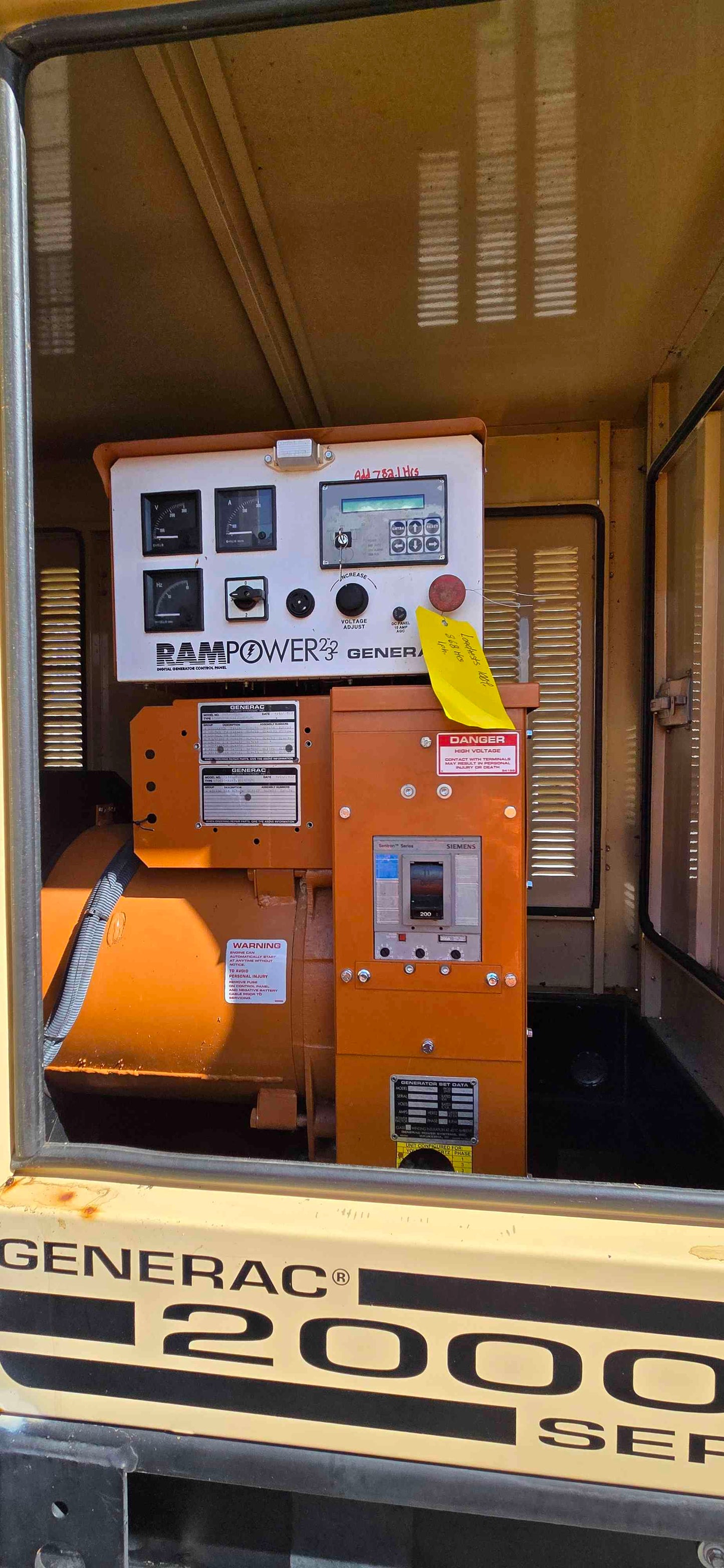 50KW Generac Generator 3.3L Daewoo Diesel 868Hrs LOAD TESTED '02