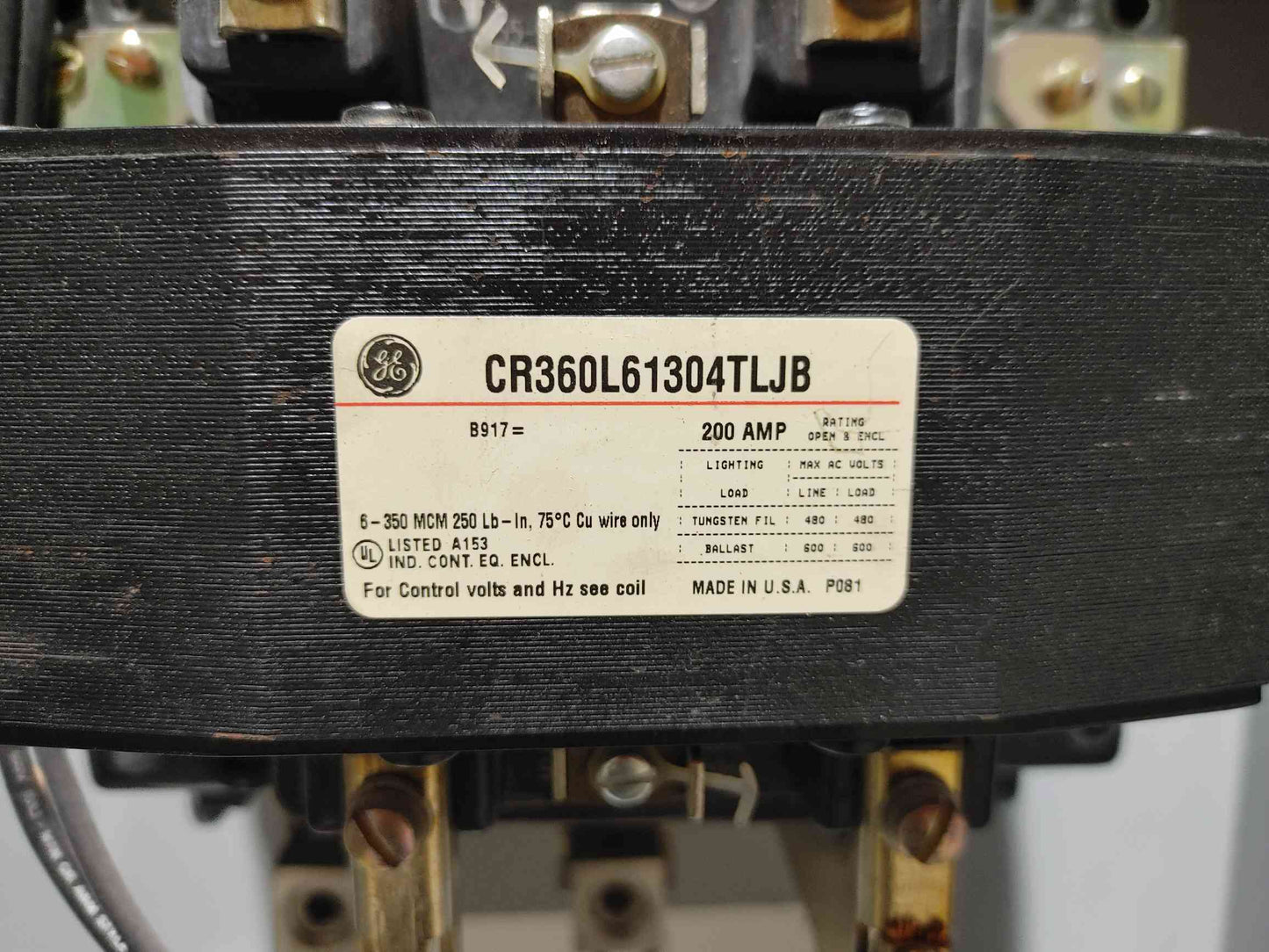 GE 300 Line Combination Motor Starter Enclosure Hand Off Auto Switch RIB Relays