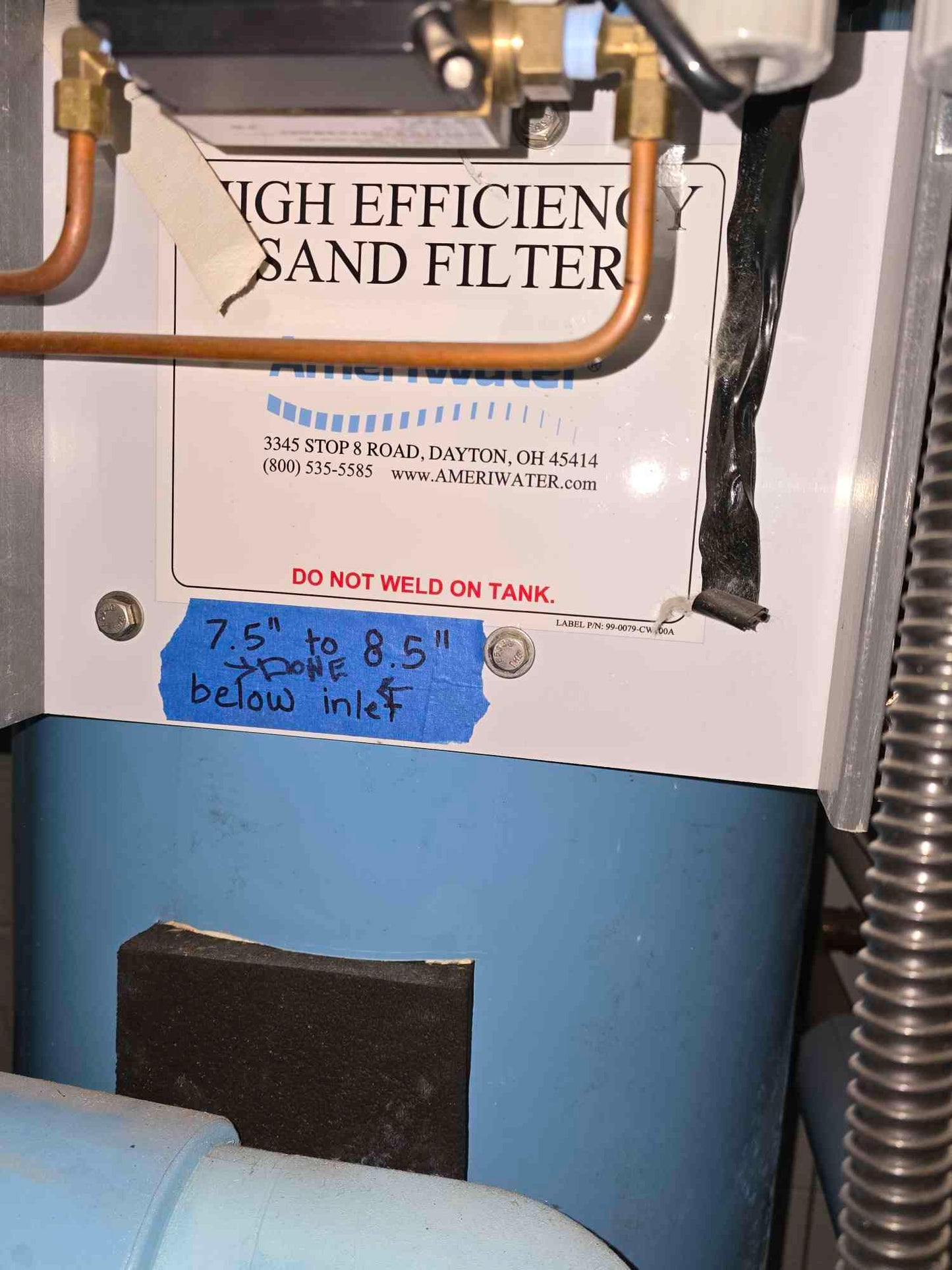 AmeriWater High Efficiency Sand Filter 460V Water Filtration Pump Controller & Manifolds(SKU: 111339)