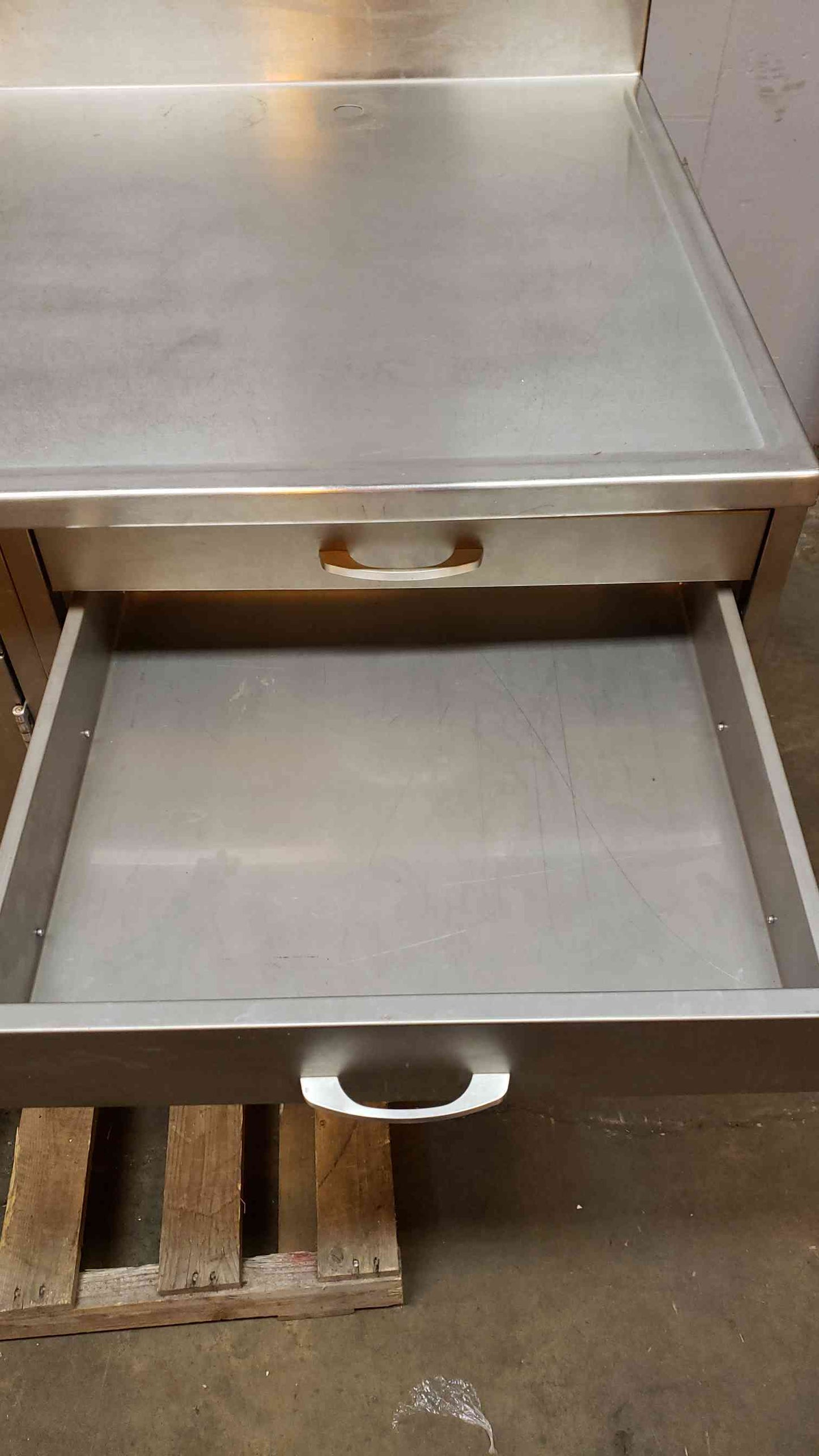 Kewaunee 8' Stainless Steel Lab Casework Sink Bench 2 Faucets Doors & Drawers (3999AA)