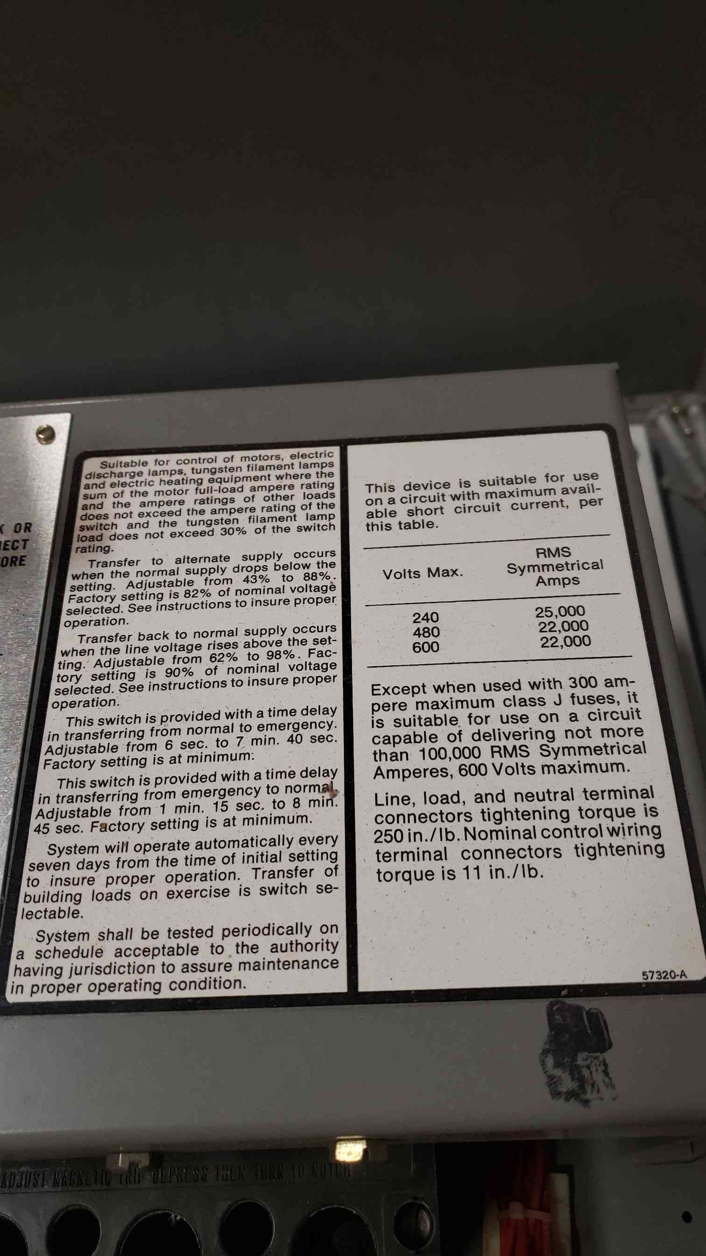 Generac / Eaton 225A 240V Single Phase 1PH ATS Transfer Switch BTS31120225EK (SKU: 108092)