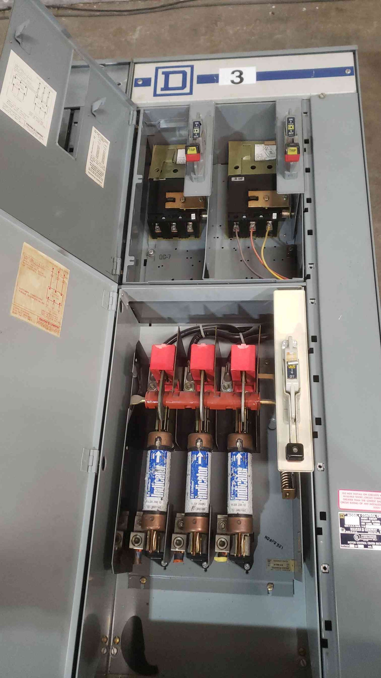 Square D 3 Section 600VAC Model 4 Control Center 300A/600A (SKU: 112593)
