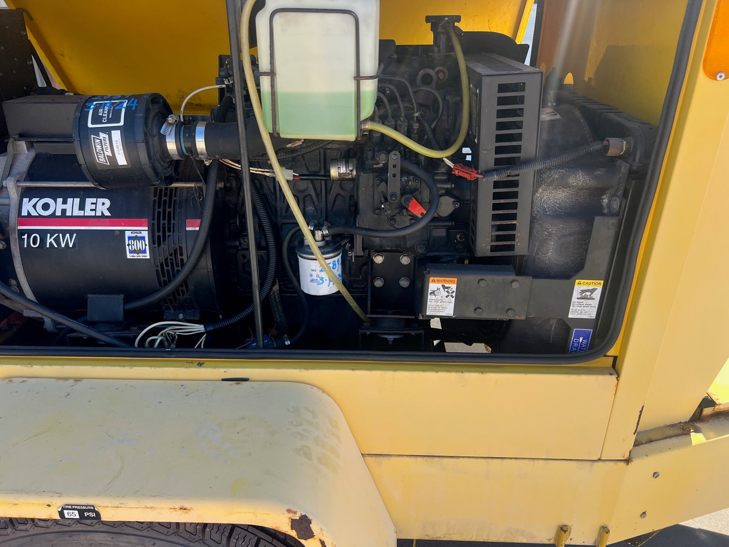 10KW Trailer CKH4310 Portable Diesel Generator Kubota V1305 Engine 120V TESTED