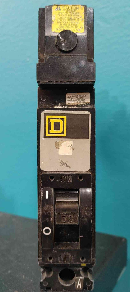 Square D EDB14030 30 Amp 1 Pole 277V Bolt-On Circuit Breaker