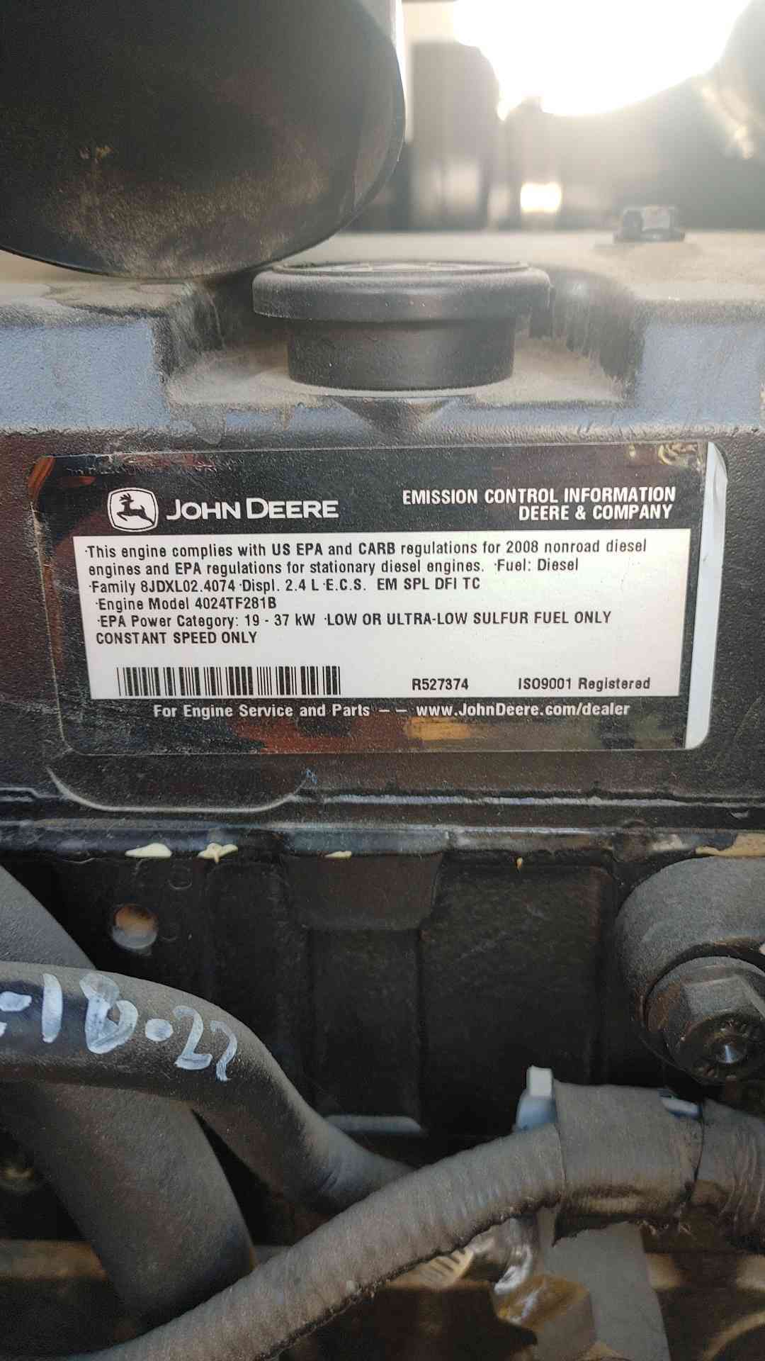 Generac SD030 30kW Diesel Generator John Deere 120/240V 1PH Sub-Base Tank Tested