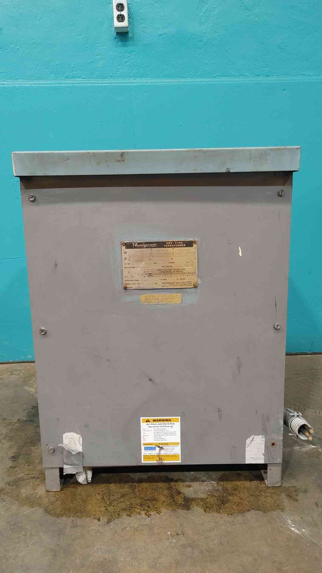 Jefferson Electric 75 kVA 480V to 208Y/120V 3PH Dry Type Transformer 223-3284