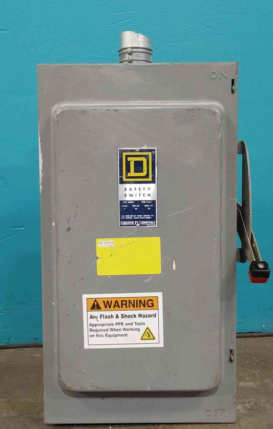 Square D H-324 Series C1 200A 240V 3-Pole Fusible Safety Switch Disconnect