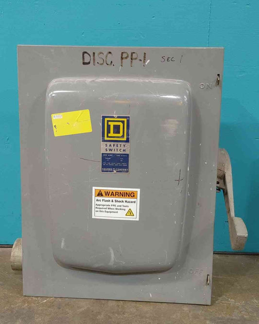Square D D325N Series A2 400A 240V 3-Pole Fusible Safety Switch Disconnect