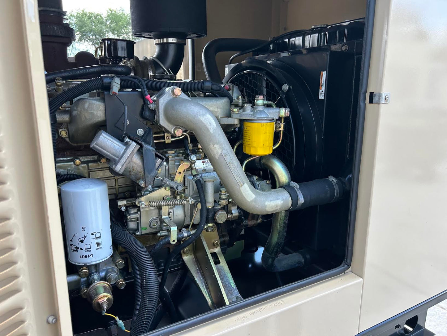 Generac 50kW Diesel Generator 3ph 277/480V Standby SD0050 163hrs Tested