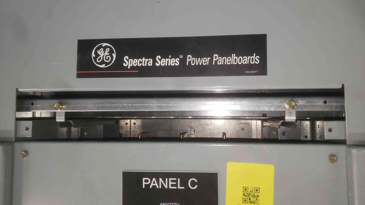 GE Spectra Series Power Panelboard 480V 3-Phase Populated 16x 3-Pole Breakers AsIs