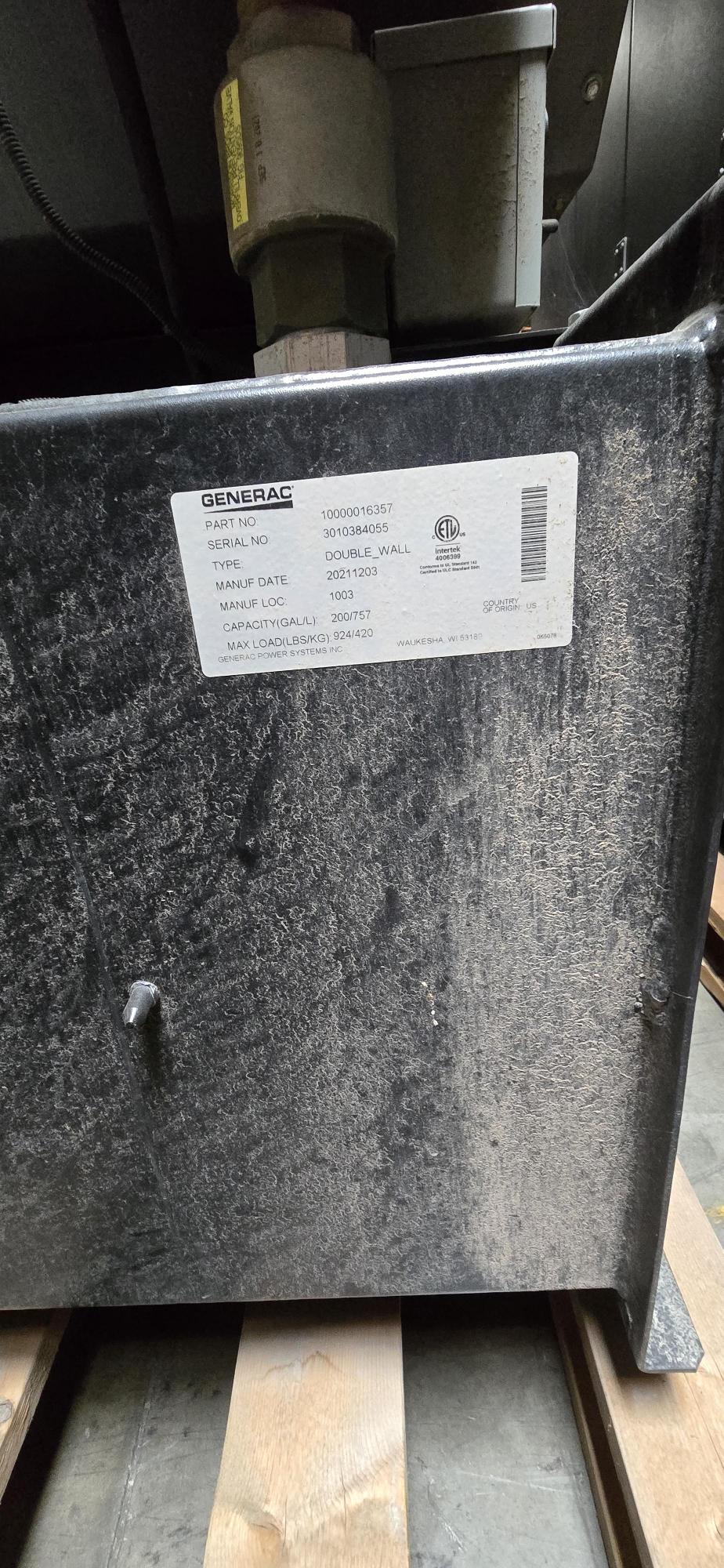NEW 30KW 3PH 20KW 1PH Generac Diesel Generator 2.2L Eng 190 Gal Tank