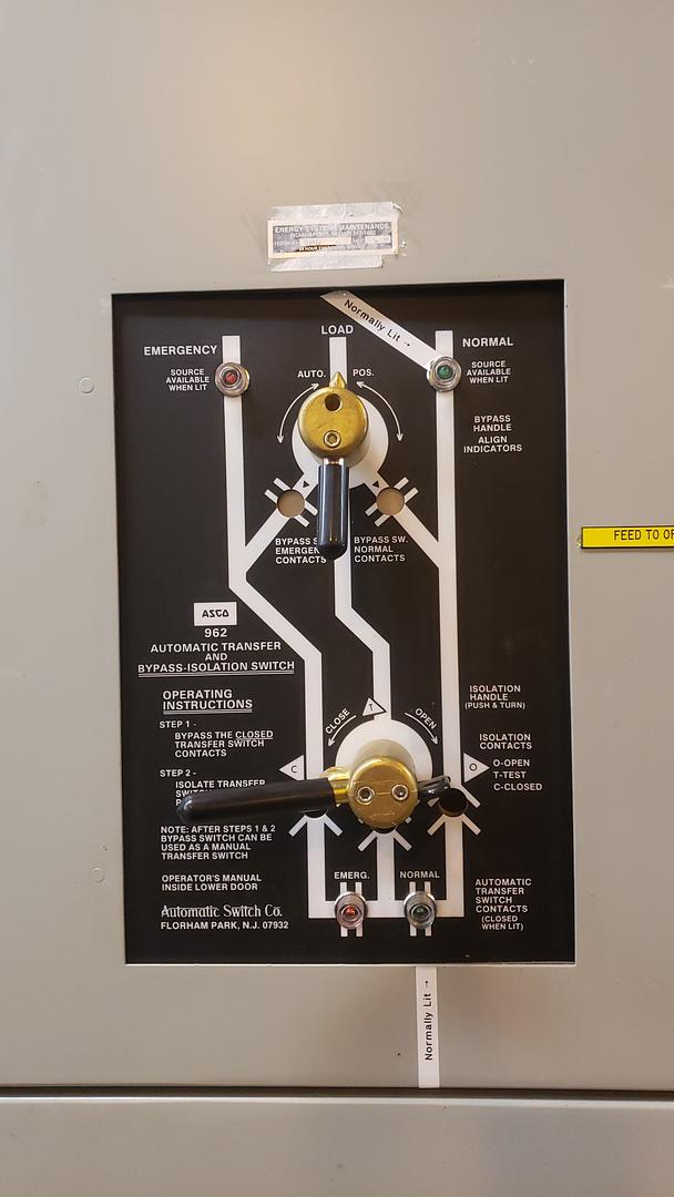ASCO 600A Series 900 Bypass Isolation Transfer Switch ATS(S6LLST7401)