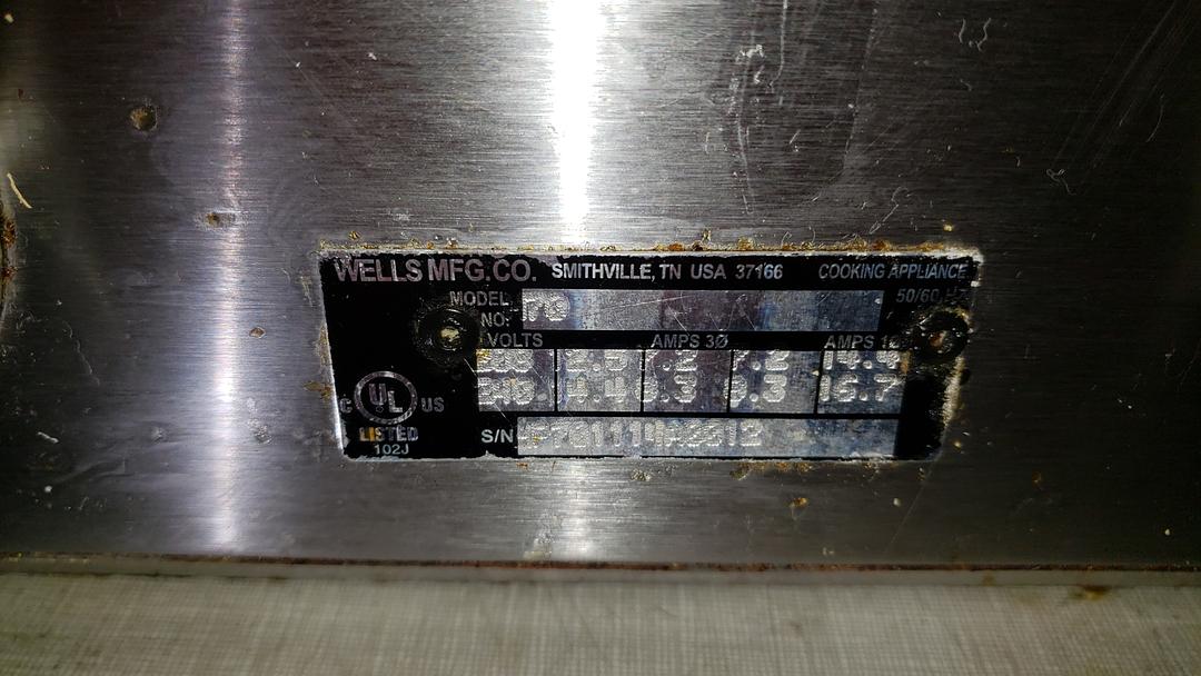 Wells MFG Model H-70 Cook Top(S6LLST9485)