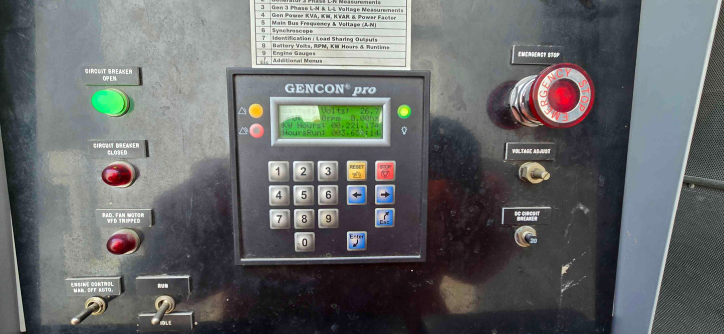 600KW Mobile 900HP Mitsubishi Diesel Generator Rudox 3644Hrs TESTED '09