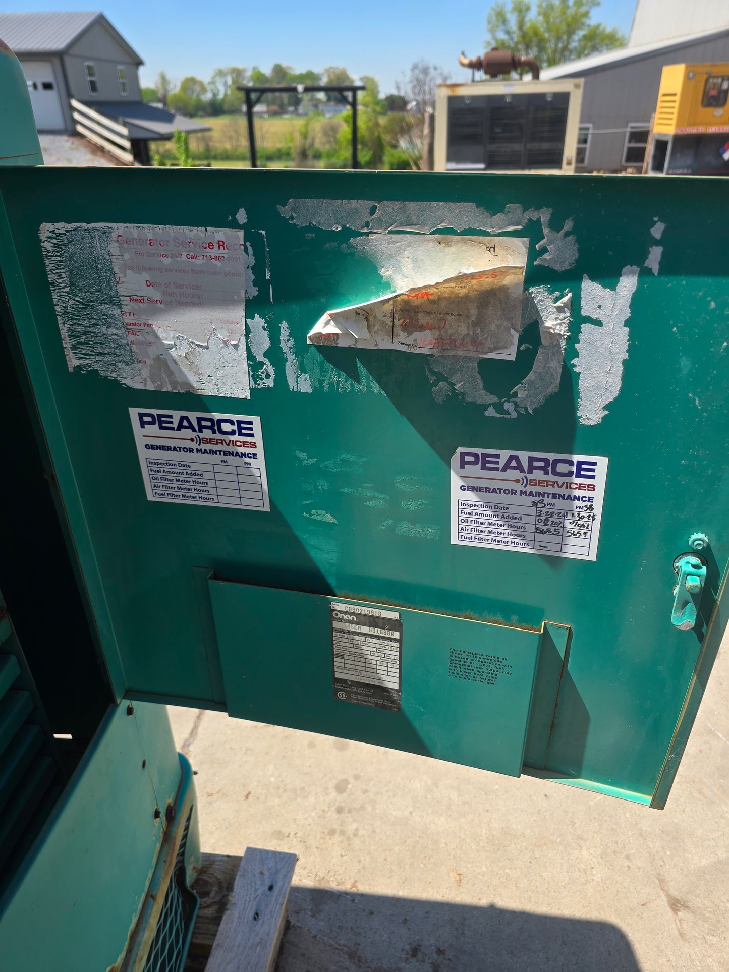 45KW Onan NG/LP Generator 4.9 Ford 1 Phase enclosed '89 988hrsTESTED