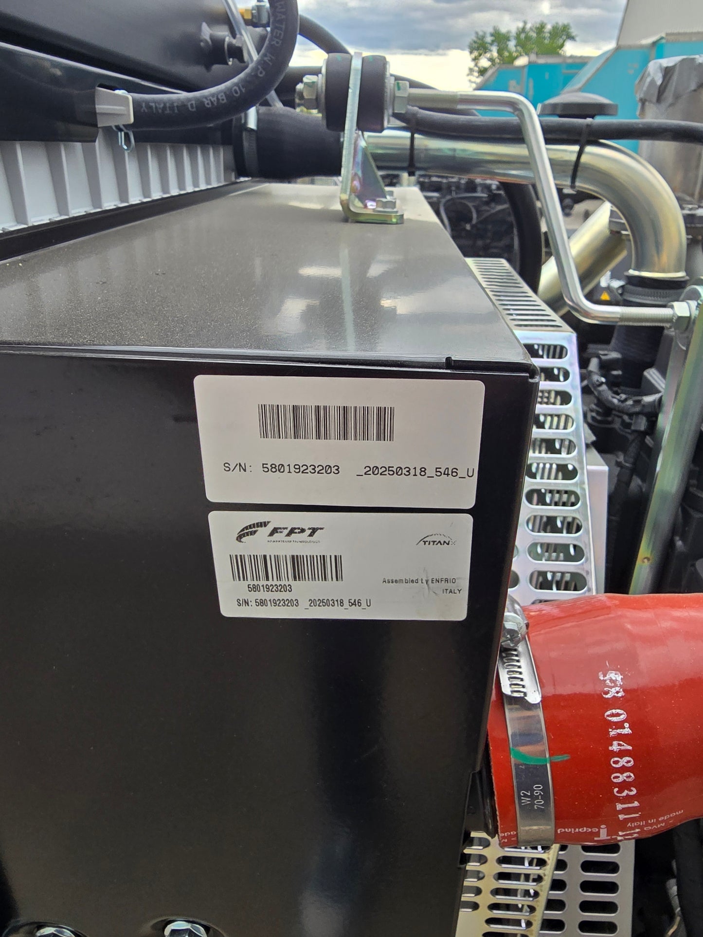 185KW NEW FPT Powered Open Skid Diesel Generator Tier 3