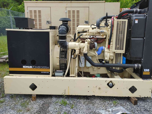 150KW 137KW Kohler Generator 150RZD 120/240v Nat Gas LP 937 Hrs Load Tested