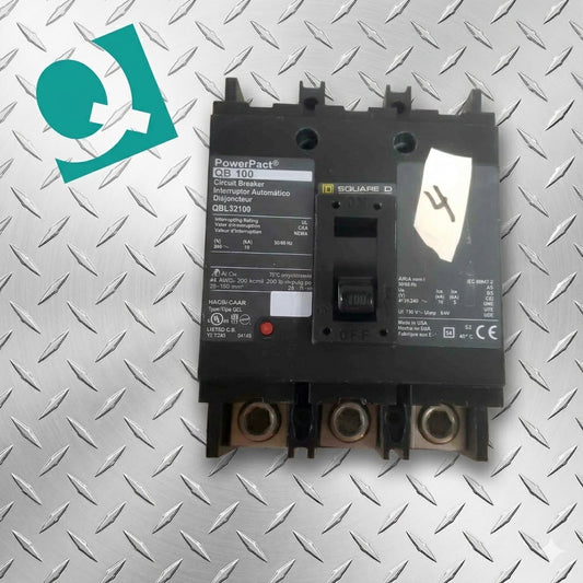 Square D 100A POWER PACT QBL32100 3 Pole Circuit Breaker