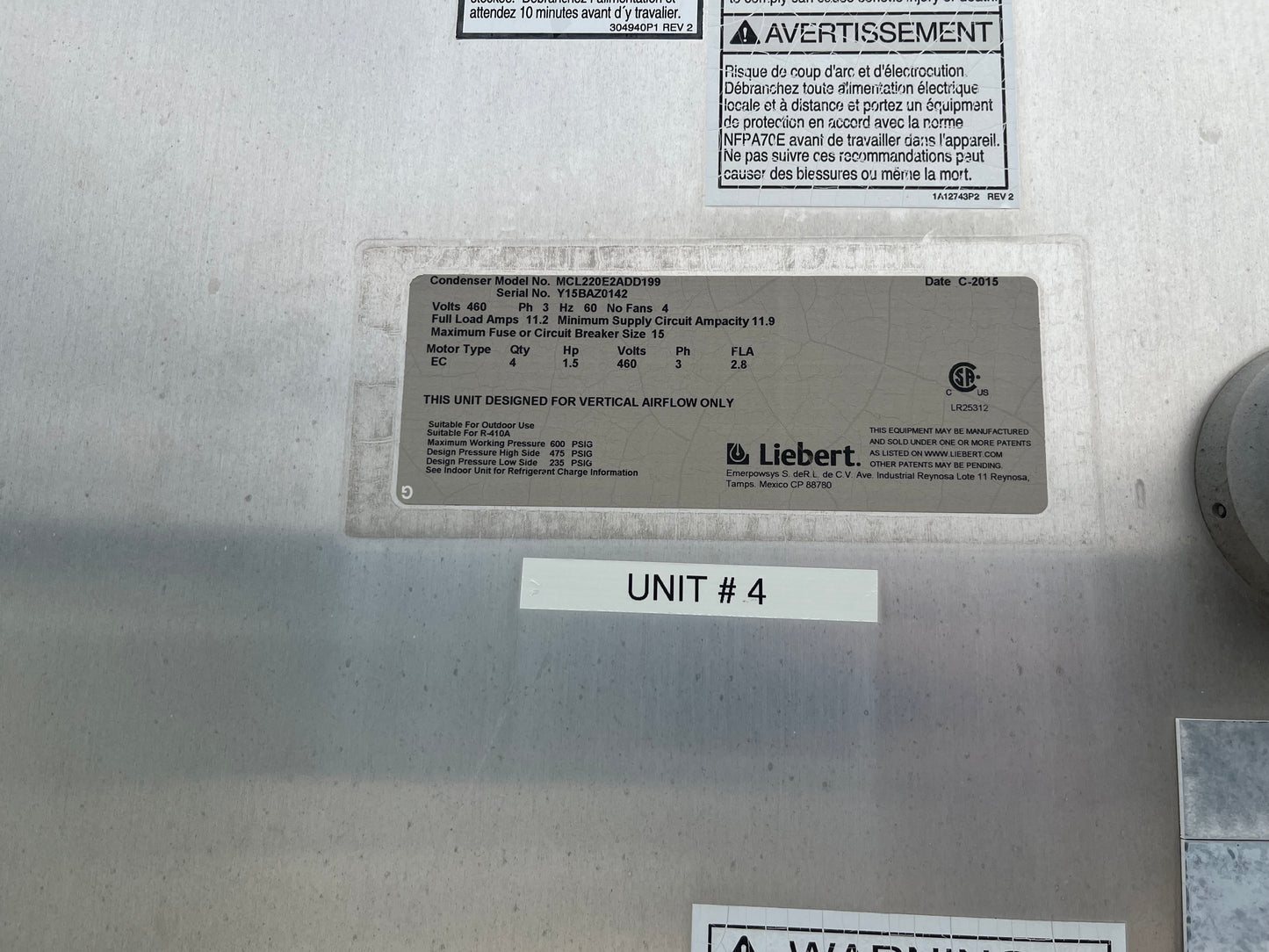 Liebert DSE DA085 85kW Precision CRAC Pump Economized & Condenser MCL220 Bundle '15 (SKU: 112970)