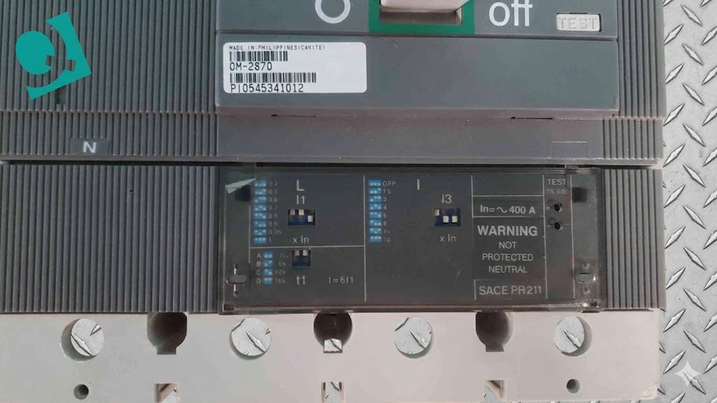 ABB SACE S5N 400A Circuit Breaker 4 Pole 600V PR211 Electronic Trip Unit MCCB (SKU: 113647)