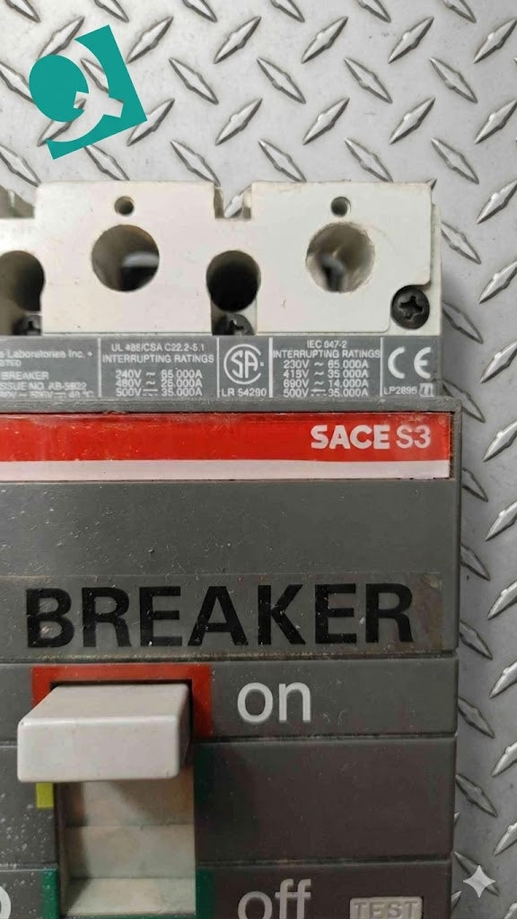 ABB Sace S3 Circuit breaker 100A 2Pole 500V (SKU: 110245)